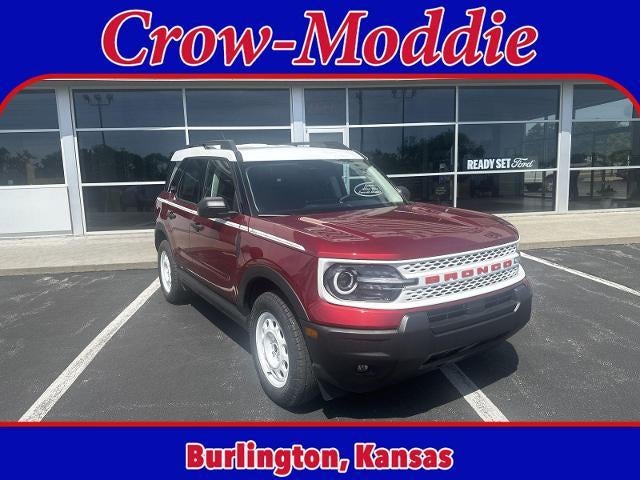 2026 Ford Bronco Sport Heritage 4x4 in Ruby Red Metallic Tinted Clearcoat — front three-quarter view