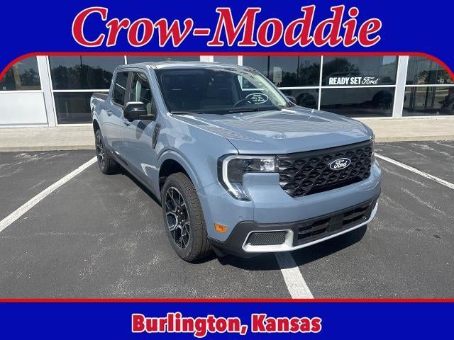 2026 Ford Maverick LARIAT AWD SuperCrew in Azure Gray Metallic Tri Coat — front three-quarter view